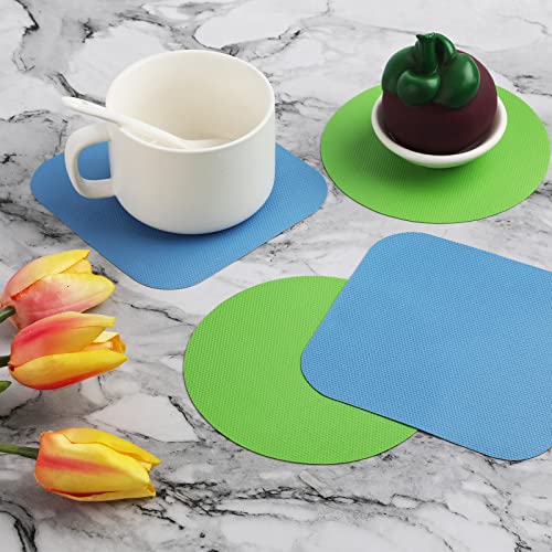 4Pcs Rubber Fles Opener Gripper Pad, Rubber Pot Grippers Multifunctionele Pot Opener voor senioren met Artritis Zwakke handen Keuken Coasters (Lichtblauw, Groen) 3