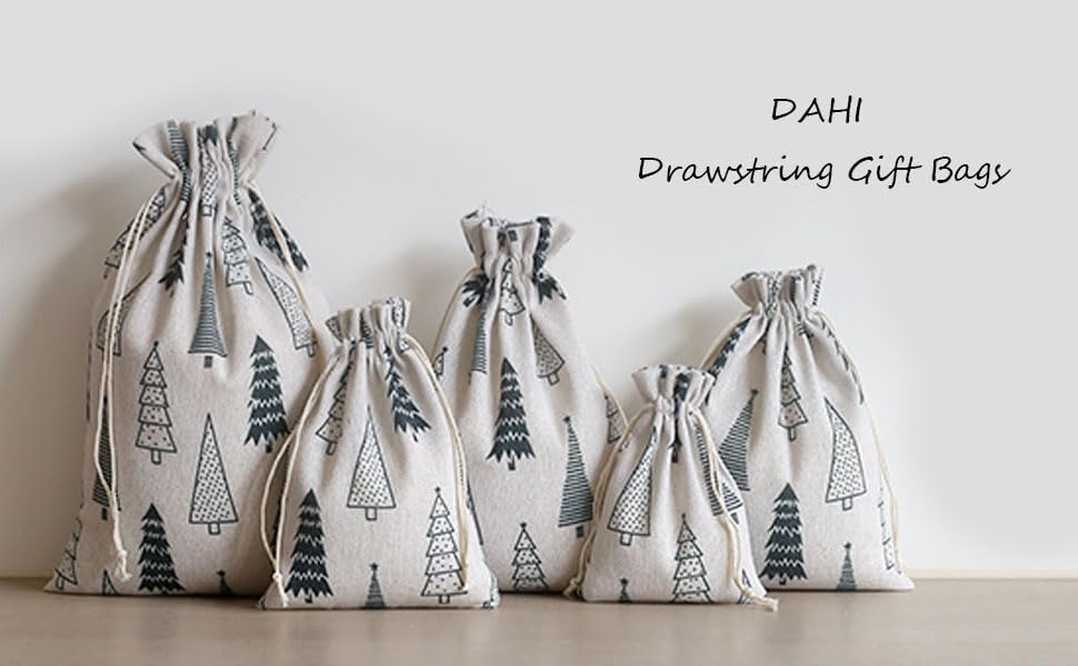 25 stuks jute zakjes, 15 x 20 cm, katoenen zakjes met trekkoord, adventskalender om te vullen, groot, vulbare cadeauzakjes en zakjes voor Kerstmis (15 x 20 cm) 5