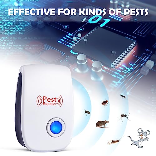 6 stuks ultrasonische muggenrepel voor muizen, insecten, muggen, spinnen, mieren, kakkerlakken 4