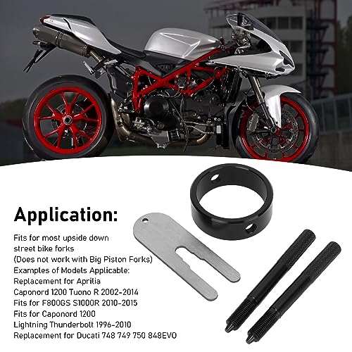 Gereedschap Kit voor motorfiets vork lente compressor, efficiënte compressie voor straatfietsen, veelzijdig met 6061 aluminium, Geschikt voor de meeste modellen 5