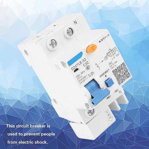 Circuitbreker, DZ47LE-32 1P + N C32 Reststroomschakelaar Reststroomschakelaar 30mA 230V 3