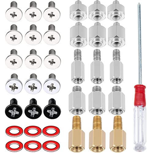 PCIe NVMe M.2 SSD bevestigingsschroeven set voor Asus moederbord, voor Gigabyte voor ASRock voor Msi moederbord met 6 stuks wasmachine en schroevendraaier, 30 stuks