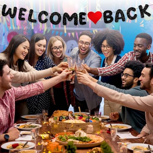 Welkom terug Garland, Welkom Banner met Glitter, Hartelijk welkom Garland, School, Seizoen, School Banner voor School Decoratie, Klaslokaal, Familie, Decoratie, Eerste Schooldag, Activiteiten