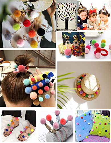30 x 30 mm Pompoms voor ambachten, Kleurrijke Pompoms voor ambachten, Pompoms voor Pasen, Kerstmis, Kleurrijke Pompoms voor doe-het-zelvers, Tafeldecoratie 4