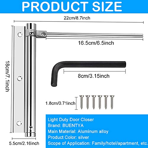 Deursluiter, licht, automatische deursluiter Aluminium verensluiter Branddeursluiter Interne verstelbare zelfsluitende scharnier voor lichtgewicht interieurdeuren