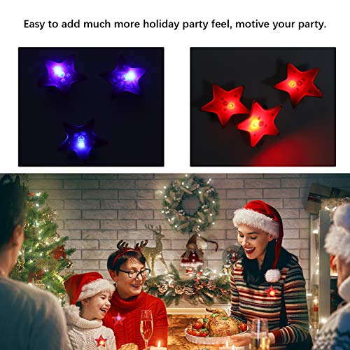 25 stuks Five-pointed Star Shaped LED Brooch, leuke LED Pin Badge voor DIY Kleding Decoratie Partij Supplies, standaard 4
