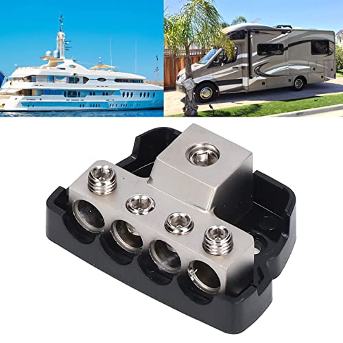 4 Way Power Distribution Block, Versterker Fuse Holder, Ground Divider, Verbindingsblok Splitter, Auto audioversterker 5