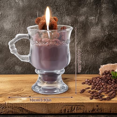 Espresso Martini Candle, Cute Espresso Cup Kaars Coffee Geur Aromatherapie Kaarsen Cadeau voor koffieliefhebbers Housewarming Kerstmis verjaardag (Beer)