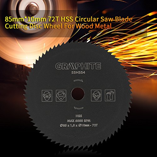 85mm x 10mm 72T HSS rondzaagblad voor houtwerk Draaigereedschappen voor houtmetaal