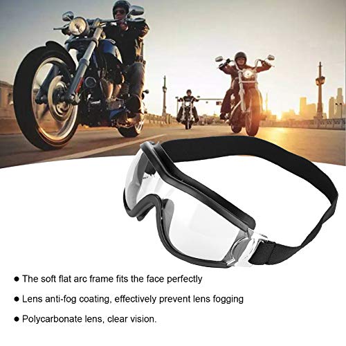 Motorfiets Goggles Anti-Fog Safety Goggles, stofdicht Windbestendig met verstelbare anti-slip band, heldere lens voor bescherming