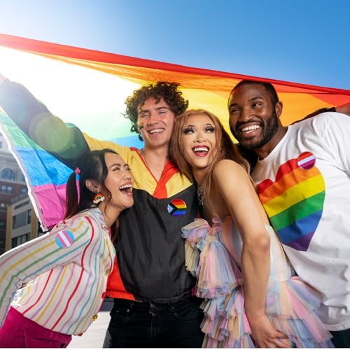 10PCS Rainbow Pride Plug, 5.5x5.5cm Pride Pin LGBTQ Accessoires, Lesbisch, Homo, Biseksueel, Pride Stuff, Ronde Vlagknoppen voor LGBT Gay Pride