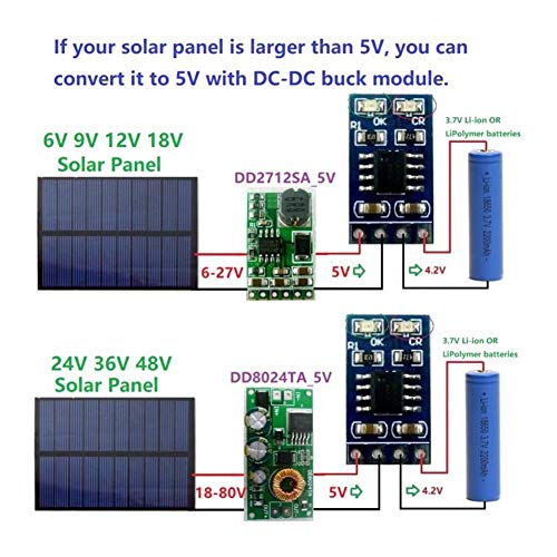 SD05CRMA 4,4-6,5V Input Solar Module Special Charging Module LiPo Li-ion Lithium Battery Charger Controller Module (met Pin)