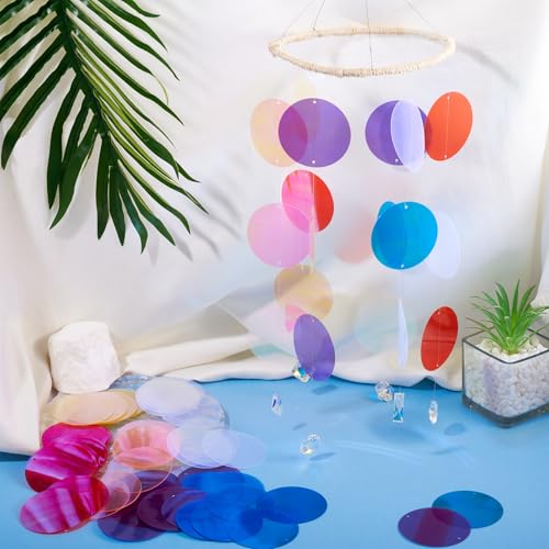 150 st 52mm Grote pailletten PVC Losse pailletten Kunst links met dubbele gaten platte ronde paillette kralen voor borduurwerk Naaien Ambachten sieraden maken, Turquoise