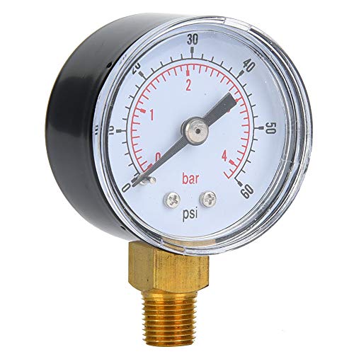 1/8 inch BSPT mechanische manometer voor luchtoliewater (0-60psi, 0-4 bar) 4