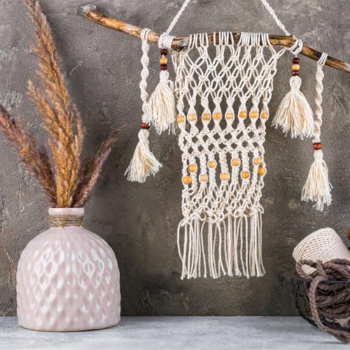 100 natuurlijke houten kralen, 5 kleuren, grote gaten voor crafting, dreadlocks, macrame en sieraden maken 5