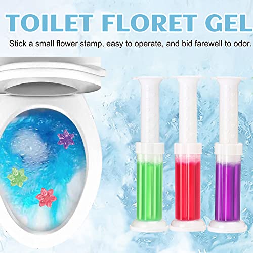 Toilet Gel, Flower Saving Tijd Badkamer Ontgeuren Clean Eenvoudige bediening Geur Toilet Bowl Gel Stempel voor Wall Urinal 5