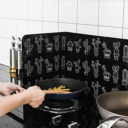 QCSTORE Splash Guard, Opvouwbaar, Niet-Stick Coating, Splash Guard, Olie Gas Fornuis, Deksel, Splash Proof Panelen, Gasfornuis, Schild voor Keuken, Casserole, Olie, Gasfornuis, Vaatwassers 5