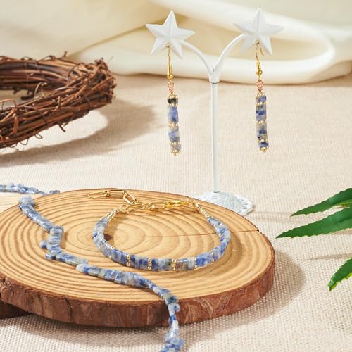 1 Strand Natural Edelsteen Tila Kralen Blauwe Spot Jasper 2 Hole Square Zaad Kralen Drager Kralen voor Meerdere Strands Armband Ketting Ambacht sieraden maken, 150 st 3