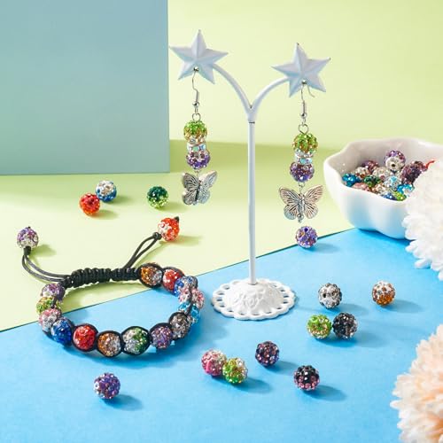 11 Kleuren Clay Rhinestone kralen voor het knutselen Crystal Pave Disco Ball Kralen Ronde diamanten kralen voor DIY sieraden het maken van pennen ketting armband sleutelhanger accessoire 44 stuks