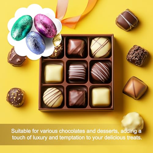 Foil Candy Wraps 15 x 5 inch, 100 Stuks Vierkant glanzend aluminium Foil Candy Wraping Paper voor DIY chocolade snoep verpakking decoratie, licht paars 5