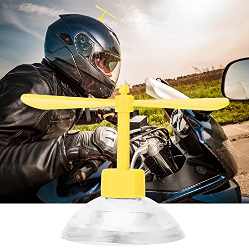 Bike Helm Propeller, Decoratieve Helm Zuigbeker Rubber en Plastic Motorhelm Propeller Rubber & Plastic(Geel) 3