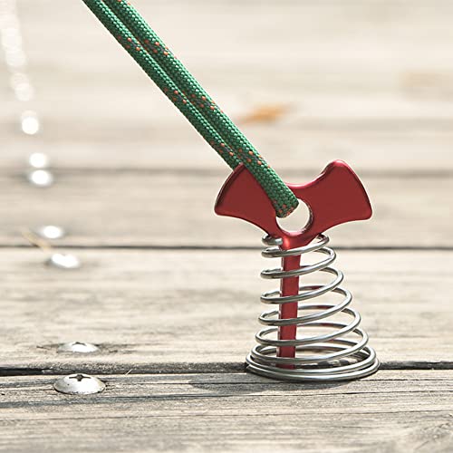 Aluminium Legering Haringbone Deck Anker Pegs, Portable Camping Tent Nail met Spring Buckle, Outdoor Camping Accessoires, 10 stuks, Splint 5