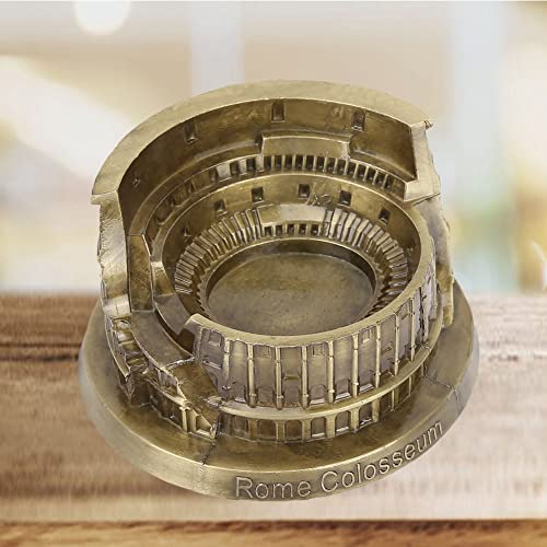 Vintage Rome Colosseum Model, Metalen ambachten Ornamenten, Miniatuur Romeinse Colosseum Kunst Ambacht Office Home Bureaublad Decor 5