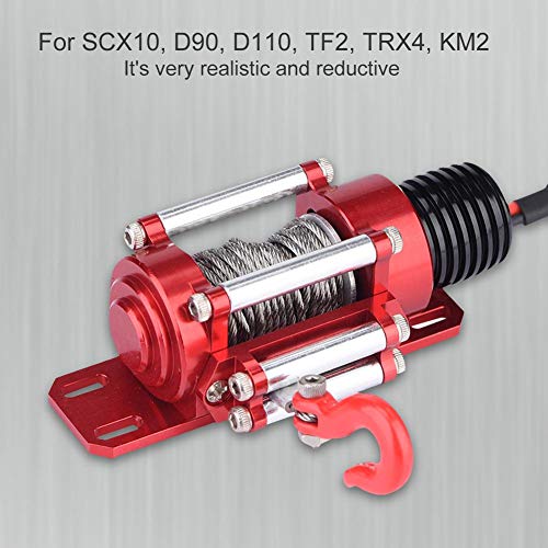 RC Winch, 1:10 Crawler Climbing Cars Elektro-Metall f ̈1r SCX10 D90 D110 TF2 KM2