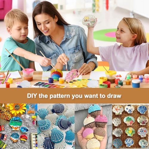 25 st. Natural White Scallop, 5-7cm Decoratieve grote natuurlijke schelpen, Duurzaamheid Natuurlijke Shell Dishes voor DIY ambachten, ambachten, bruiloft, decoratie, Strand Themafeest 4