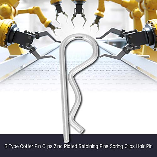 Splint, 10 stuks Gegalvaniseerde vereisten B-type splintclips haarnadeel geplooide halterbalk (4 x 75 mm) 5