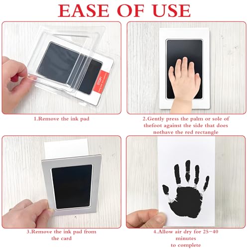 4 stuks Baby voetafdruk Set, Honden Paw Print Set, Cat Paw Print Set, Geen inkt Contact, Clean Paw Print Set, Hond en Kat Contact zonder kleur, Geschikt als cadeau voor huisdier eigenaren 4