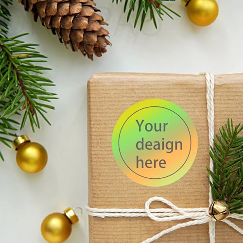 Gold Thermal Sticker Labels, 50 x 50 cm, 400 stuks, Ronde Thermische Labels, Logo Stickers, 57 x 32 cm, 500 stuks, Square Direct Thermal Label, Roll Printer Stickers Naam Tag voor prijs, Naam 4