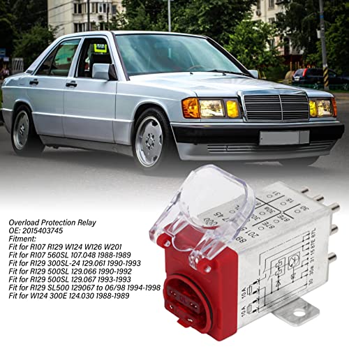 OE 2015403745 Bescherming tegen overbelasting Relais voor R107 560SL R129 500SL W124 260E 300E 300D W126 300SE 420SEL 560SEL W201 190E 190D, Anti-protection Relais Overload 4