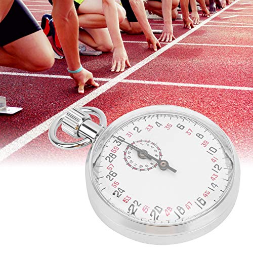 Mechanische stopwatch metaal stopwatch Handheld Running Timer Large Dial Natuurkunde Onderwijsapparatuur 5