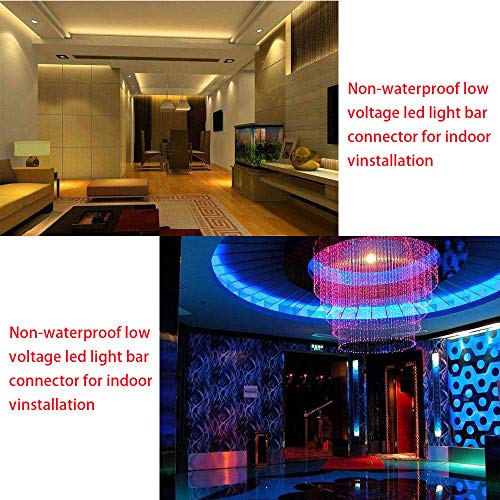 RGB LED Solderless Wire, 4 Pin 10mm Breed Strip naar Strip Jumper, L Vorm 4 Pin Rechte Hoek Solderless Connector, Totaal 20 stuks, voor 4 Pin 10mm 5050 RGB Non-Waterproof LED-lichtstrip 4