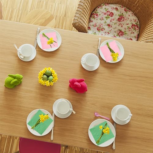 60 stuks Multicolor Paper Napkins, Square Napkins, Rainbow Lunch Dinerware voor verjaardagen, bruiloft, Family Gathering (25x25cm) 5