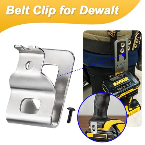 Batterijhouder voor Dewalt 20 V Batterij en 20 V Dewalt 20 V Drill Tool Holder Kit Geel met riemclip voor Dewalt Schroeven (verpakking van 5) 5