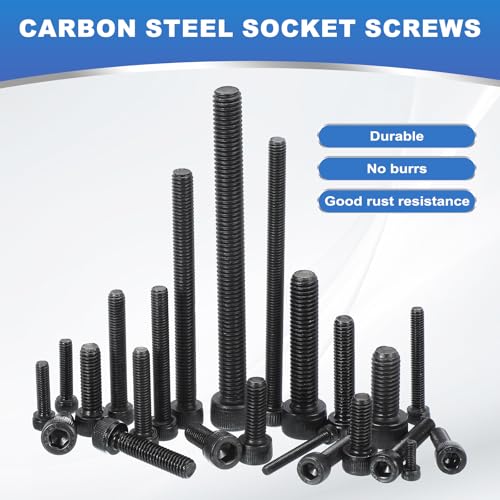 M3 x 25mm Hex Socket Head Schroeven 50 Pack 12.9 Degree Carbon Steel Hex Socket Schroef met Hex Key Black 3