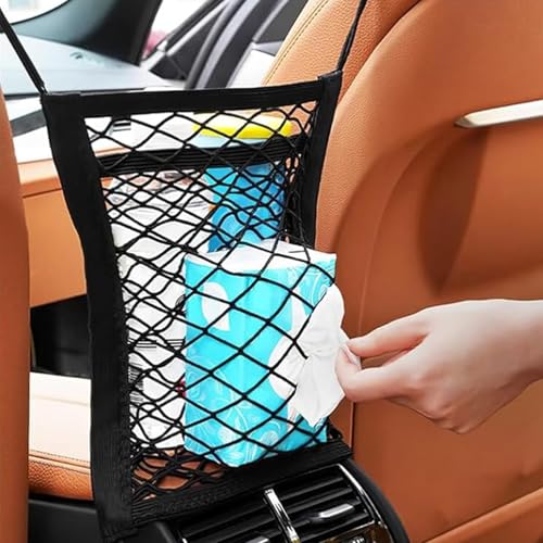 Motorfiets bagagenet, 2 stuks, Elastische dubbele laag opslag Net met hangende ogen en 8 S haken, Bagage Net Auto voor motorfietsen, fietsen, autostoelen 5