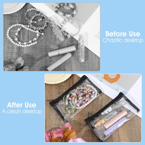 5 stuks Clear Zipper zakjes voor Organiseren, Zipper TPU zakjes, Multifunctionele Waterdichte Zipper reistas voor Office Supplies, Cosmetic Portemonnee, Potlood Organiseren 4