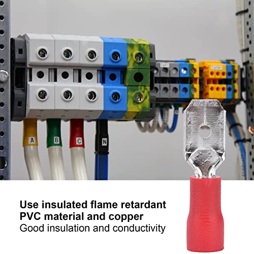 100 st. Geïsoleerde spade Quick Deconnectors Kit Koper PVC voor Marine Automotive Boat Truck (MDD 1,25-250) 4