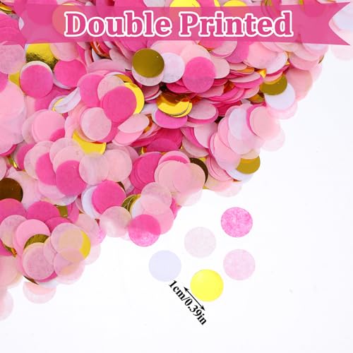 6000 Stuks Ronde Confetti 1 cm Confetti Scatter Decoratie Confetti Kleurrijke Confetti Grote Confetti Meerkleurige Confetti Confetti Confetti voor Verjaardag Bruiloft Valentijnsdag Baby Douche