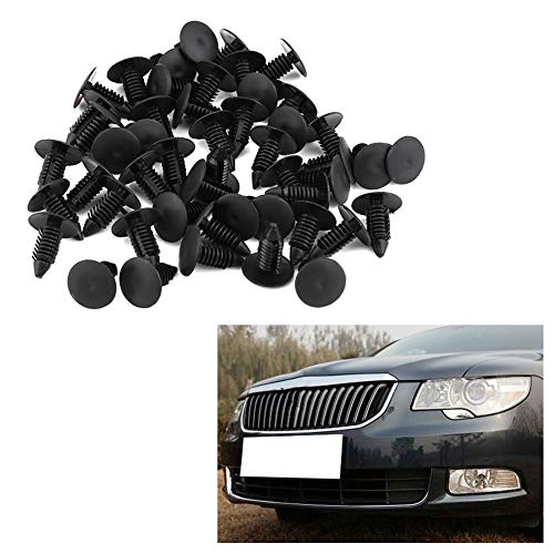 Push Pin Clip Retainer, 50Scs Auto Bumper Plastic Rivet Fastener Retainer Trim Clips A133 Clips Plastic Black voor verschillende voertuigen
