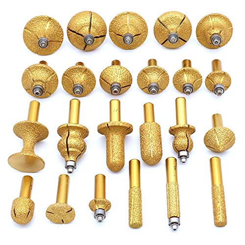 Gegalvaniseerd Diamond Stone Marble Grinding Edge Router Bit, 1/2'' Shank Woodworking Milling Cutter Tool for Marble Granite (1PC) 3