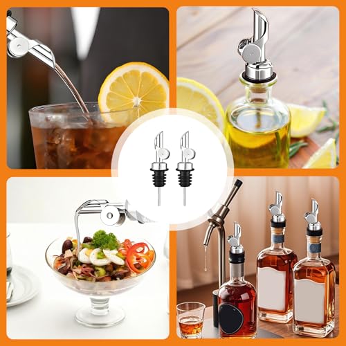 2 stuks Olijfolie uitgietsel, gedistilleerde drank, olijfolie uitgietsel, uitgietselolie, uitgietselolie, uitgietsel, uitgietsel van flessen, uitgietsel van roestvrij staal, voor alcohol, olijfolie 4