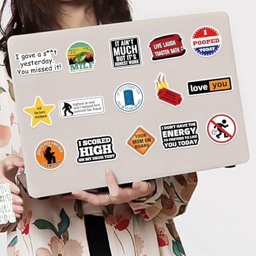 Prank Meme Stickers voor tieners en volwassenen, 200 stuks, Meme Vinyl Sticker Set, Auto, Motorfiets, Fiets, Skateboard, Snowboard, Bagage, Laptop, Koffer, Helm, Motorfiets, Computer 3