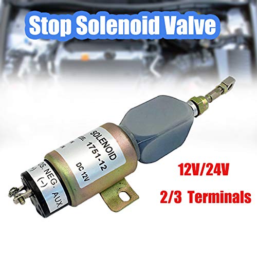 Uitschakelen Solenoid Diesel Fuel Valve Plug Solenoid voor Diesel Engine 24V / eminals: 3 3
