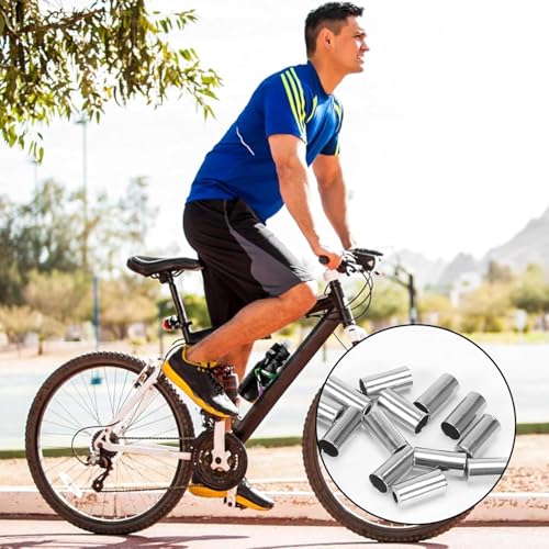 200st Silver End Caps, Brake Cable Bike End Caps,Metal Bowden Kabeleindcaps,kabeleindcaps,andcaps,brakekabels,universelefietsaccessoires,voorfiets,brakekabel 5