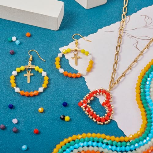 20 Strands Facet Glas Bicone kralen Crystal Glas Briolette Losse Spacer Kralen Bulk voor DIY ambachten armbanden ketting oorbellen sieraden maken