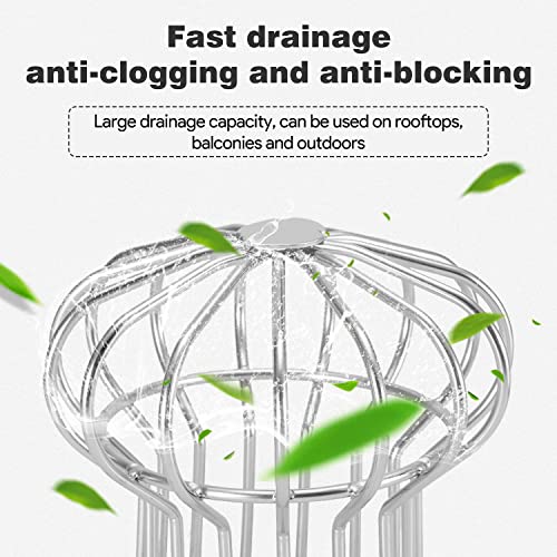Gutter Ballon bescherming Filter Roestvrij stalen Gutter Guard Downpipe Outlet Blad Guard Floor Drain voor het dak, Balkon, Tuin (Buis 70) 3